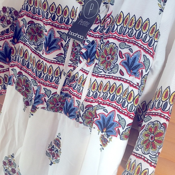 Boohoo dress  3/4 sleeve  maxi dress NWT - Picture 4 of 9